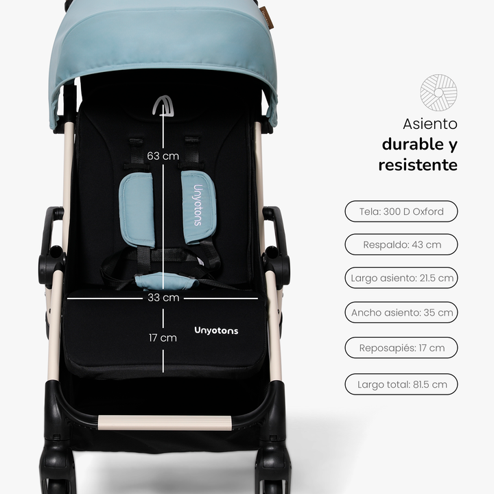 Carriola K5 para Viaje Azul - UNYOTONS