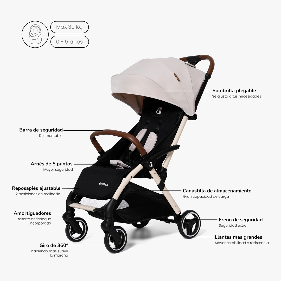 Carriola K5 para Viaje Beige - UNYOTONS