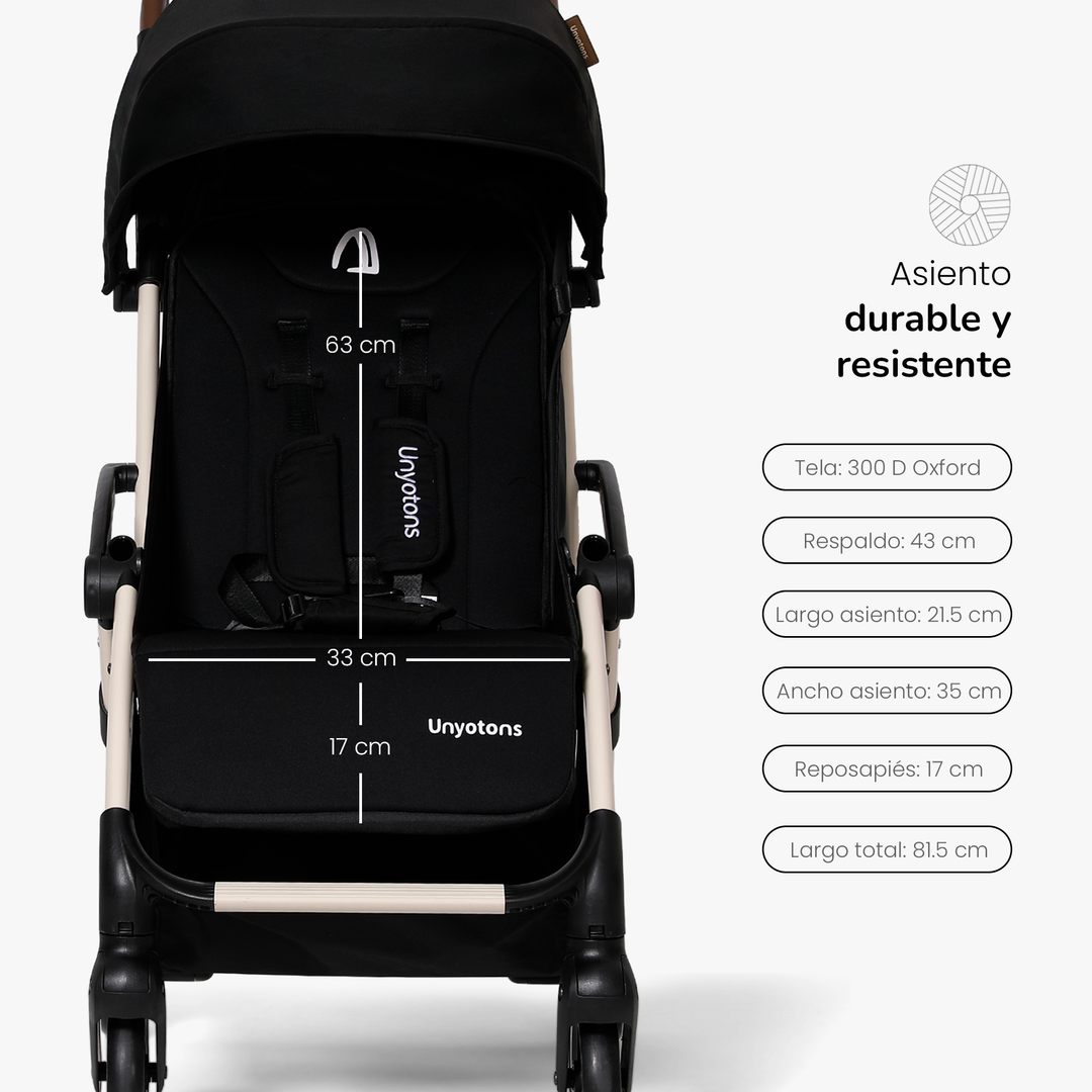 Carriola K5 para Viaje Negro - UNYOTONS