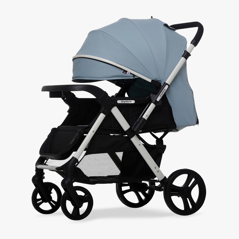 Carriola Plegable Con Portabebé Calidad Premium Azul - UNYOTONS