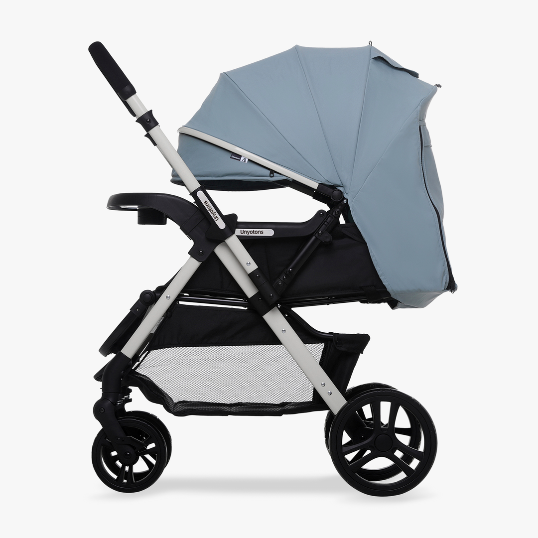 Carriola Plegable Con Portabebé Calidad Premium Azul - UNYOTONS