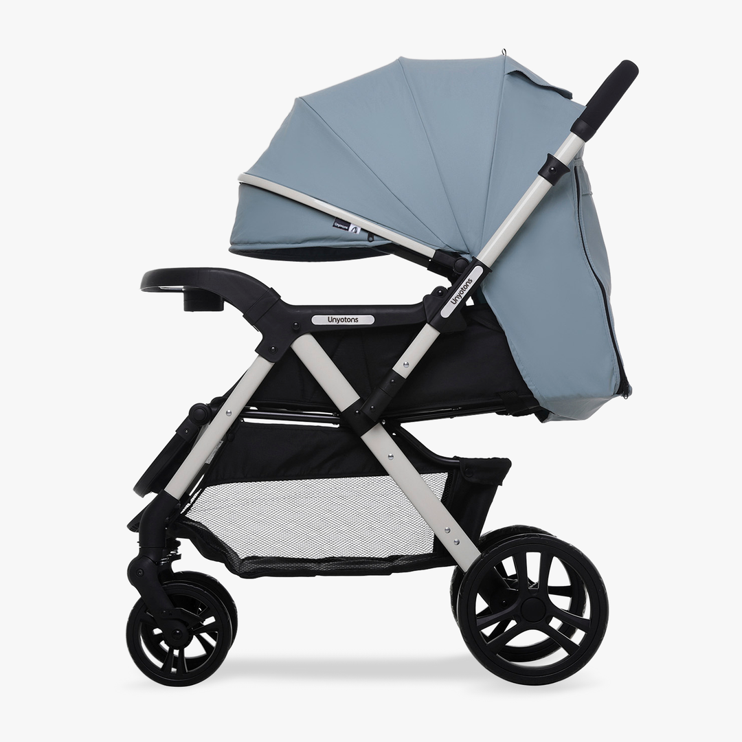 Carriola Plegable Con Portabebé Calidad Premium Azul - UNYOTONS
