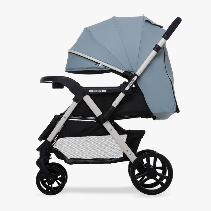 Carriola Plegable Con Portabebé Calidad Premium Azul - UNYOTONS