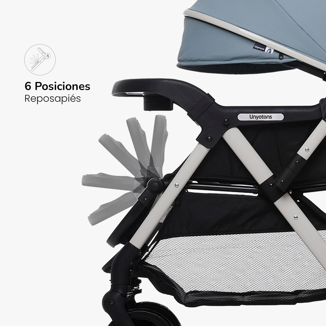 Carriola Plegable Con Portabebé Calidad Premium Azul - UNYOTONS