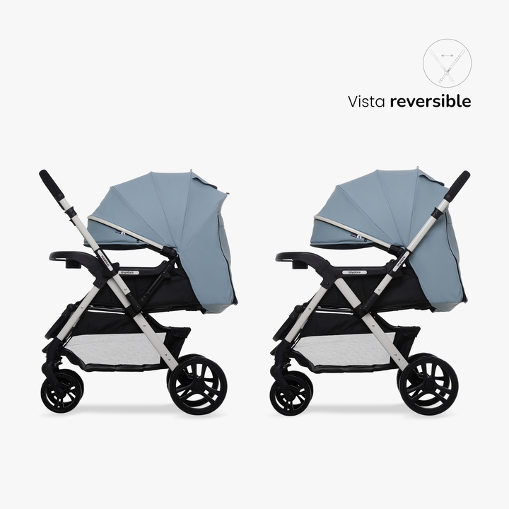 Carriola Plegable Con Portabebé Calidad Premium Azul - UNYOTONS