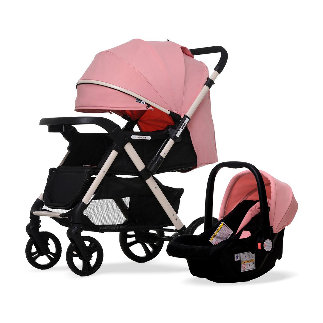 Carriola Plegable Con Portabebé Calidad Premium Azul Rey - UNYOTONS
