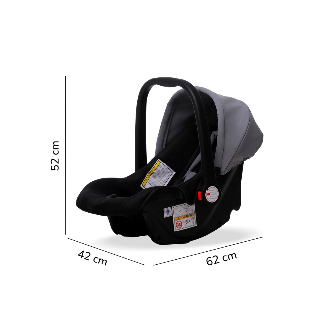 Carriola Plegable Con Portabebé Calidad Premium Gris - UNYOTONS