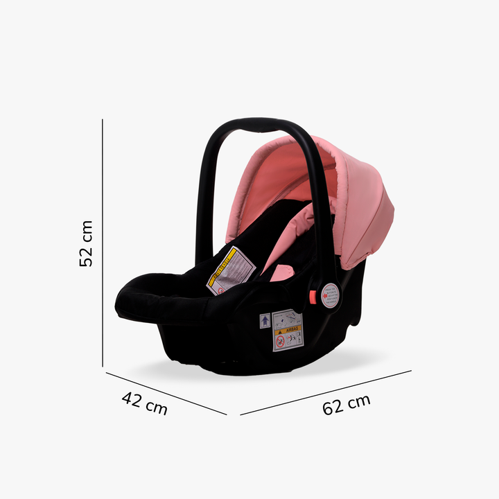 Carriola Plegable Con Portabebé Calidad Premium Rosa - UNYOTONS